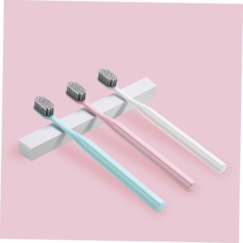 3Pcs Soft Bristle Nano Toothbrush For Adults Durable Comfortable Cleaning Lightweight Portable - Image 2